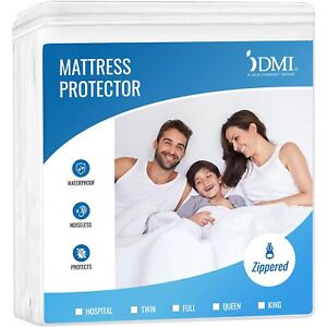 DMI Waterproof Mattress Protector and Mattress Cover Encased Zippered Fit Twi...