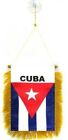 Cuba MINI BANNER FLAG GREAT FOR CAR & HOME MIRROR HANGING 2 SIDED (FI)