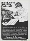 1974 Pennzoil Racing Motor Oil Magazine Ad Keith Black Chrysler Hemi Dragster 74