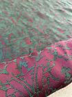 Antique Damask Textile French Victorian Embroidered Textured Bulk Fabric 55 X 36
