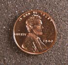 1940 Lincoln Wheat Cent PR CH+ Cam Uncirculated Proof Cameo Penny UNC Choice+ PF