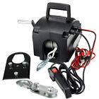 12V 300W Portable Electric Winch 2000LB Remote Towing Hitch Truck Trailer Boat!