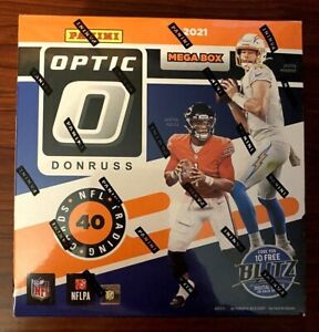 2021-22 Panini Donruss Optic NFL Football Blue Hyper Mega Box Walmart 40 Cards