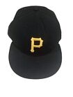 New ListingPittsburgh Pirates Hat Cap Fitted 7 3/8 Black Yellow MLB Baseball New Era Mens
