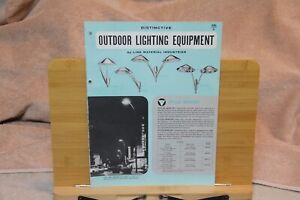 Line Material Ind Outdoor Lighting Equipment MCM Brochure 4pp Vintage Circa 1963