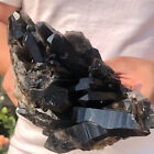 4.62lb Natural Black QUARTZ Crystal Cluster Mineral Specimen Collection  Healing