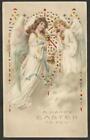 Postcard Easter Hold to Light HTL Angels with Hand Bells