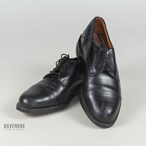 Allen Edmonds Lexington Dress Shoes 10 E Mens Black Cap Toe Wingtip Oxford