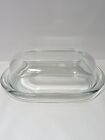 Clear Glass Double Stick Butter Dish With Lid