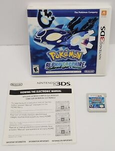 Nintendo 3DS Pokemon Alpha Sapphire (2014) Authentic Complete CIB - Tested Works