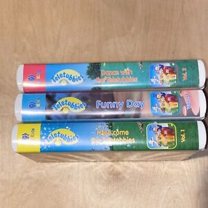 Teletubbies Dance With & Here  Come The Teletubbies VHS 1998 PBS Kids Lot Of 3