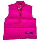 Calvin Klein Down Puffer Vest Pink Womens Size Large