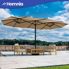 13 ft Patio Market Umbrella Outdoor Triple Head Double Sided with Crank System
