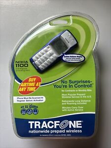 Nokia 1100 Tracfone Cell Cellular Phone Prepaid Wireless Brand New 2005