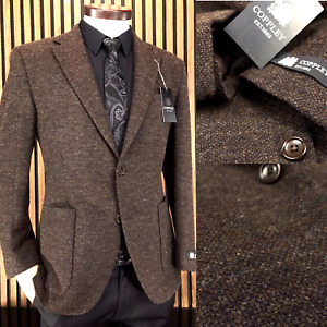 Coppley 1883 Lanificio Tweed Wool 40R Brown Twill Blazer Sport Coat Jacket 40 R