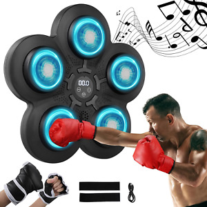 Smart Music Boxing Machine Wall Mount LED Light Bluetooth 9-Level Speed