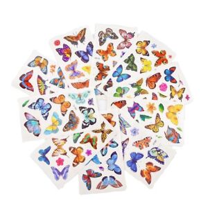 10 Sheets Kids Cartoon Butterfly Temporary Tattoos for Boys Girls Party Favor