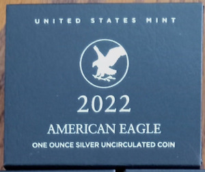 2022 W Silver Eagle Uncirculated OGP -  box w/ COA only - NO COINs
