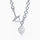 Tiffany & Co. Heart Tag Toggle Necklace Choker 16