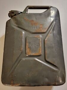 Vintage Rare British Military Army Jerry Can Marked WD 1944 Benzin WWII WW2