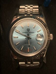 Pagani Design 1645 “Datejust” Automatic Seiko Nh35 Men’s Watch 41mm SkyBlue Dial