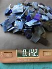 Blue STAINED GLASS Small To MEDIUM SCRAP PIECES ~ Mixed Colors Textures Shapes