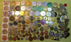 175+-JUNK DRAWER LOT-TOKENS-WOODEN NICKELS-MEDALS-FOREIGN COINS-PENDANTS-MISC.