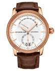 Stuhrling Men's Rose Swiss Quartz Watch Decorative Guilloche Pattern Silver Dial
