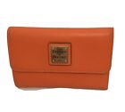 Dooney & Bourke Small Flap Credit Card Wallet Orange Leather EUC Original Rare