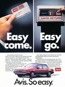 1986 Buick Skylark Avis Rental Original Advertisement Print Art Car Ad K99