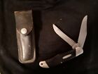 Vintage Buck 317 Saw Cut Folding Deirin Trailblazer Hunter Knife w/ Sheathpre 86