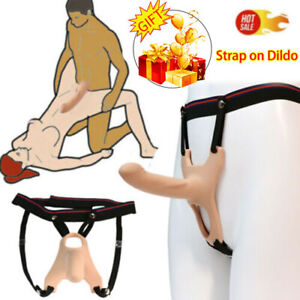 Realistic-Hollow-Strap On-Harness-Dildo-G-Spot-Men-Penis Adult-Lesbian Sex-Toys