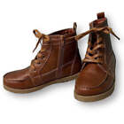 Children's Place Youth Boy Size 6 Brown Side-Zip Leather Style Boots