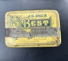 Antique JG Dills  Tobacco Cut Plug  Tin w/attached Tabacco Stamps