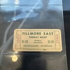 Fillmore East unused concert ticket Tuesday Night General Admission RARE !