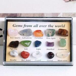 Set of 15 Healing Crystal Natural Gemstone Reiki Chakra Stone Kits