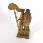 Frog Toad Playing Wooden Harp Anthropomorphic Taxidermy Oddities Bullfrog 1960s