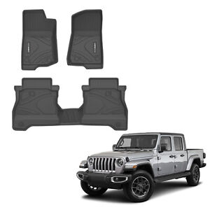 NOVSIGHT Car Floor Mats For Jeep Gladiator 2020 Rubber All Weather Waterproof