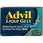 2 Pack Advil Liqui-Gels Pain Reliever, 200 mg, 20 Ct