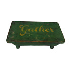 Vintage Gather Green Chippy Foot Stool Rest