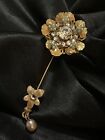 GORGEOUS MIRIAM HASKELL JEWELED FLOWER BROOCH