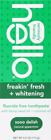 Hello Freakin Fresh Whitening Fluoride Free Toothpaste  Lot of 3  Exp 7/2024