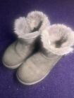 Ugg boots size 7 grey fur mini bailey
