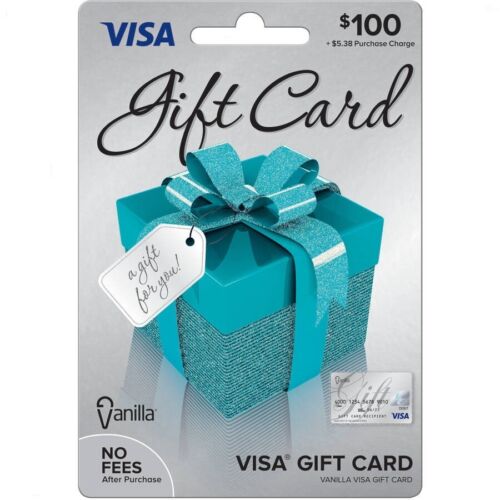$100 VISA Physical Gift Card - NO Fees - Activated - Ready to use, FREE SHIPPING