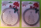 2 CHRISTMAS ORNAMENT PICTURE PHOTO FRAME HOLLY 2021