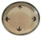 Oval Platter Plate Signed M. Baynes 1980s Art Pottery Handmade Wheel Thrown