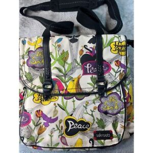Sakroots Artist Circle Peace Convertible Backpack Crossbody Bag Nature Happy