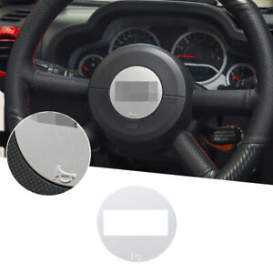 Interior Steering Wheel Cover Trim Center For Jeep Wrangler JK 2007-2010 Silver