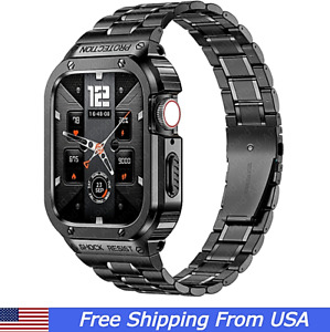 Rugged Metal Strap Band Case Cover For Apple Watch Series 8/7/6/5/4/SE 49mm 45mm