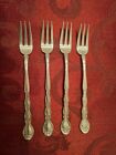 4 Alvin French Scroll Cocktail Forks Sterling Silver